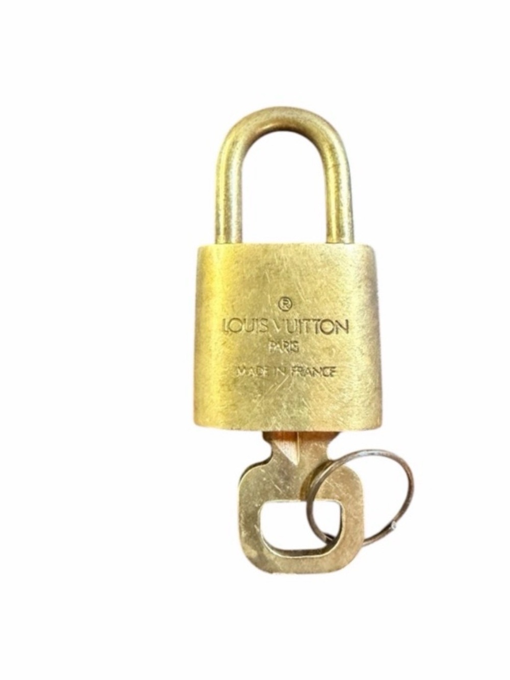 Louis Vuitton # 309 Brass gold tone Padlock with Key - Picture 2 of 3